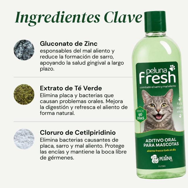 Peluna Fresh for Cats | Aditivo Oral para Gatos